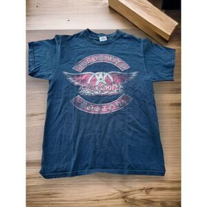 Aerosmith Boston 2005 Tee Black T-Shirt Short Sleeve Size M